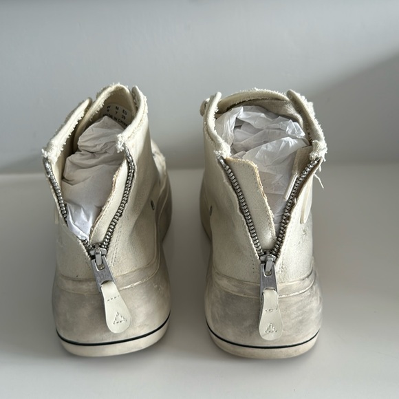 R13 HighTop Sneakers - Ecru Convas - 9 - Picture 13 of 16